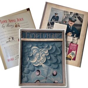 VINTAGE FEBRUARY 1935 FORTUNE MAGAZINE - GREAT COVER & ADS, Collage Collector